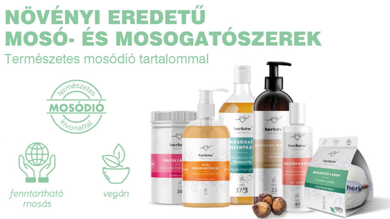 Növényi eredetű mosó- és mosogatószerek – Természetes mosódió tartalommal