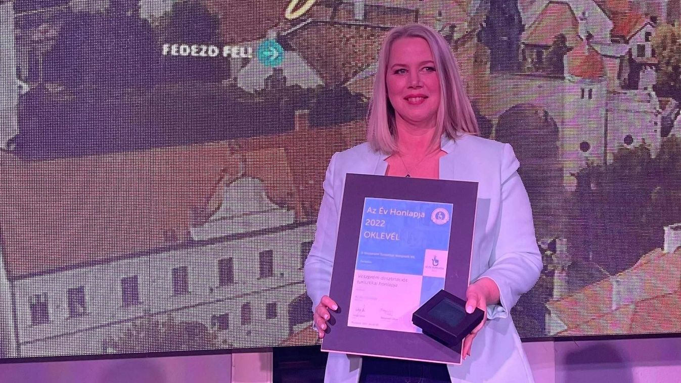 Országos díjat nyert a veszprémi turisztikai honlap