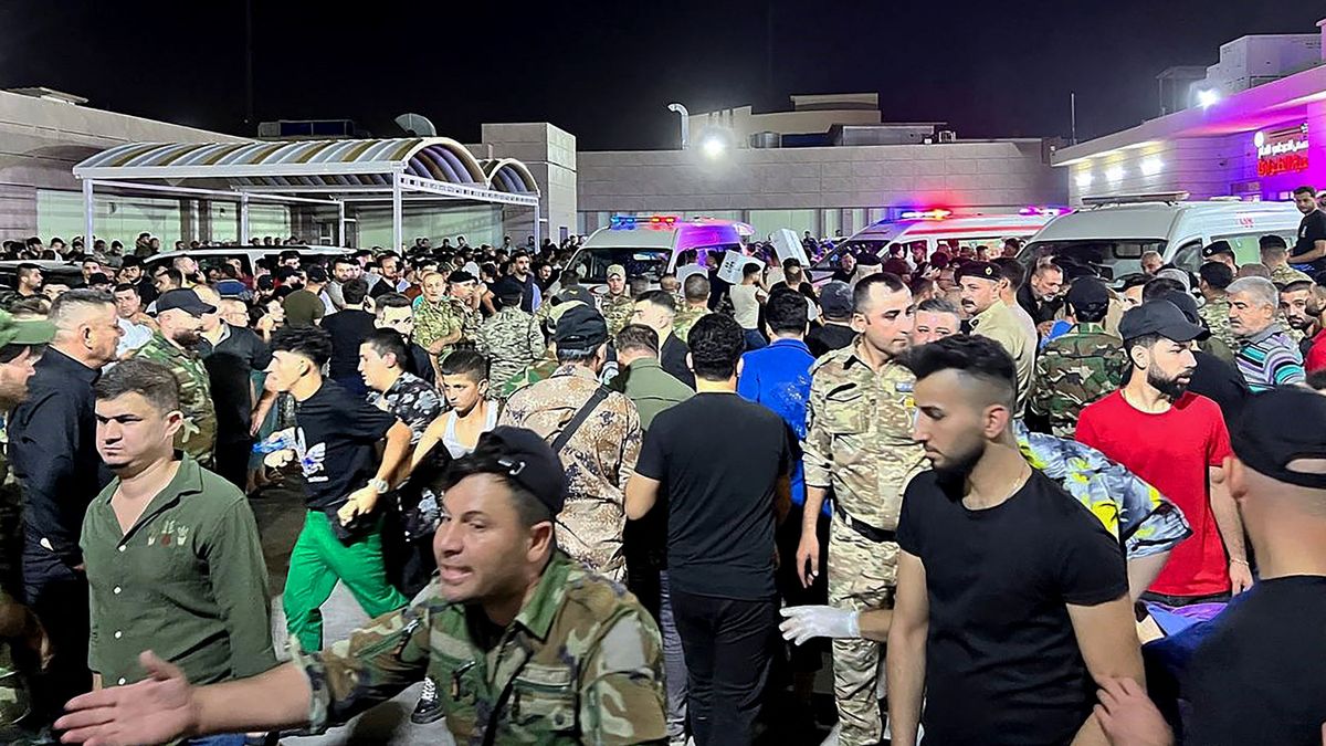 Tűz ütött ki egy esküvői mulatságon Irakban, sokan meghaltak