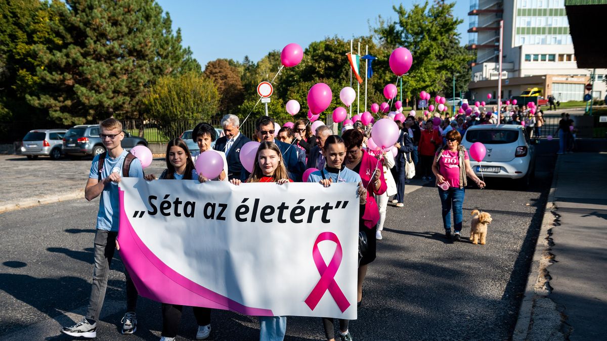Az életért sétáltak rózsaszínben Ajkán