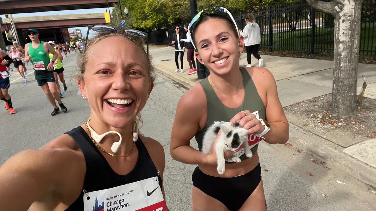 Feláldozta a rekordját a futó, hogy megmentsen egy kóbor kiscicát