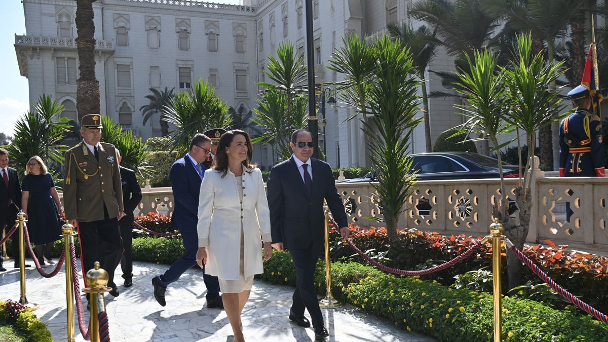 Novák Katalin az illegális migráció feltartóztatásáról és a béke előmozdításáról tárgyalt Abdel Fattáh al-Szíszí egyiptomi elnökkel