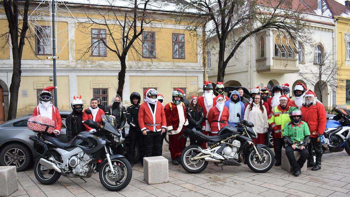 Rekordot döntöttek a pápai és környékbeli motoros Mikulások