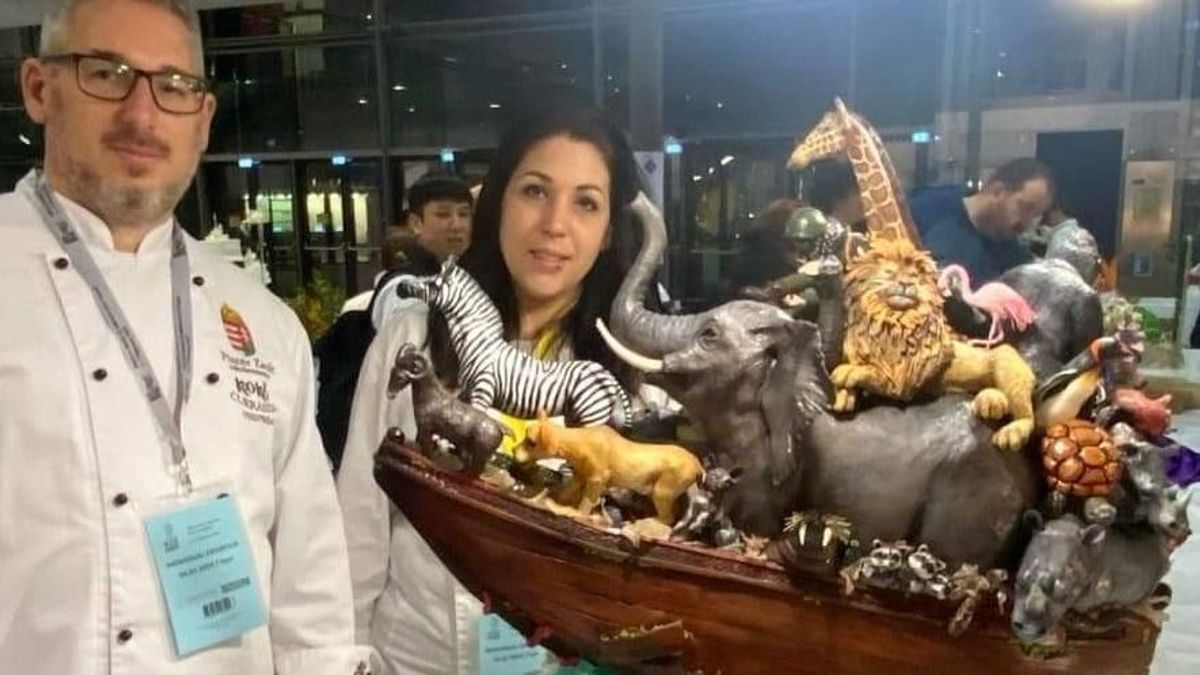 Komoly üzenetet hordoz a veszprémi cukrász aranyérmes tortája