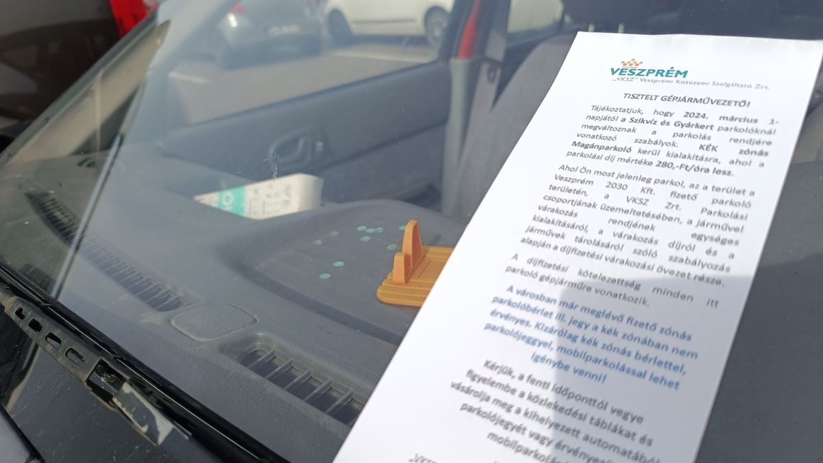 Péntektől fizetni kell a Gyárkert és a Szikvíz parkolóban