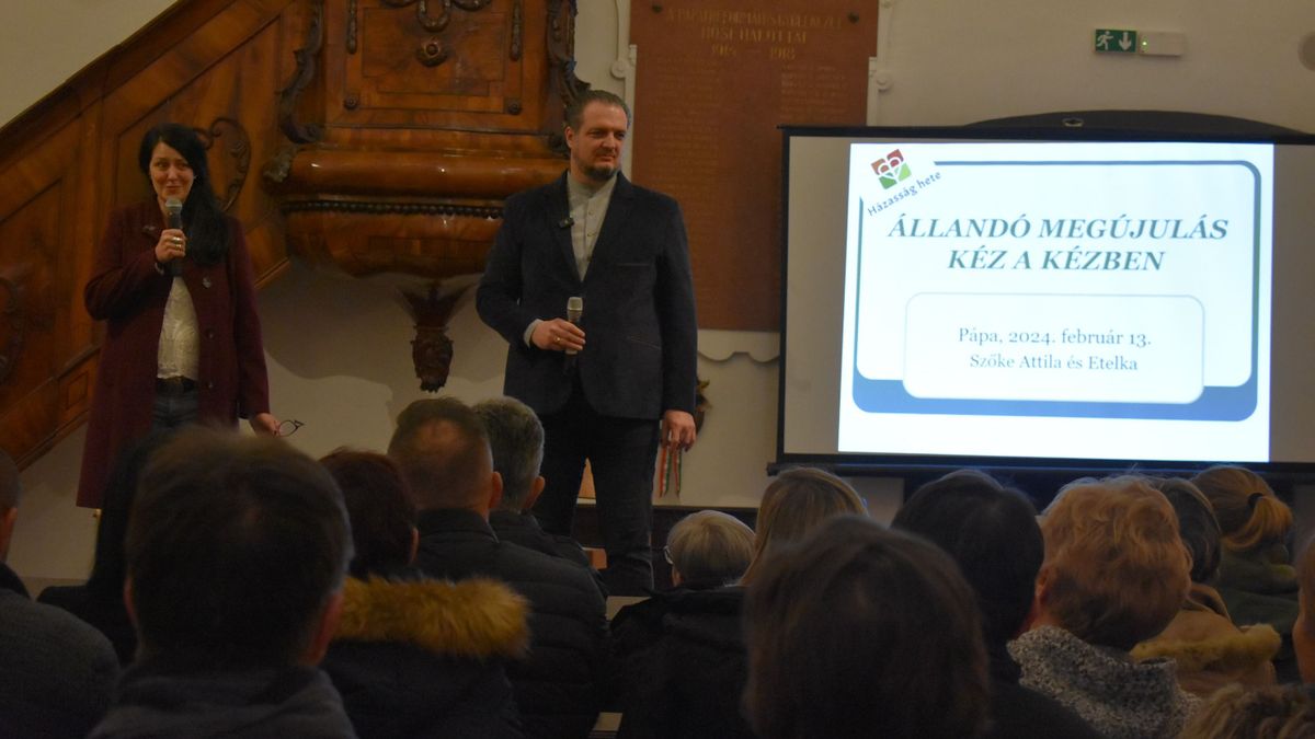 Lelkész házaspár tartott előadást a pápai ótemplomban