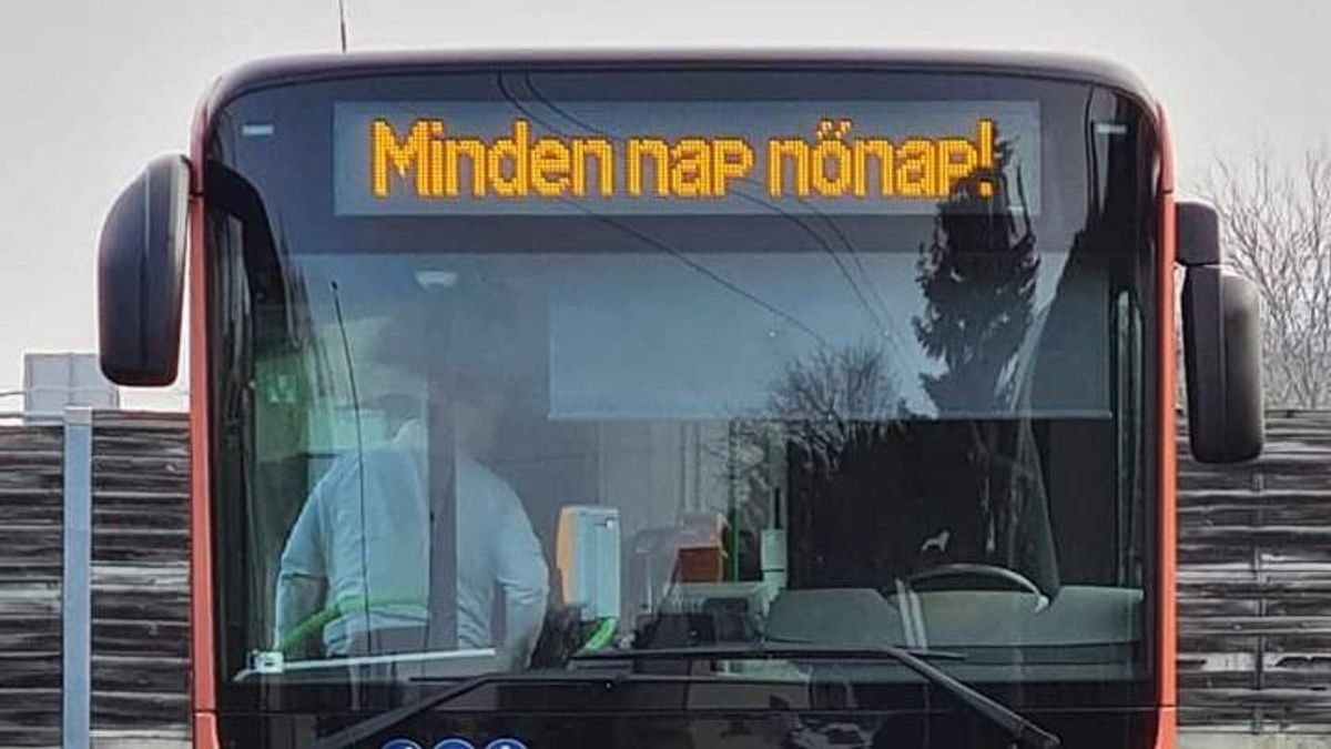 Így köszöntötték a Veszprémben buszozó hölgyeket