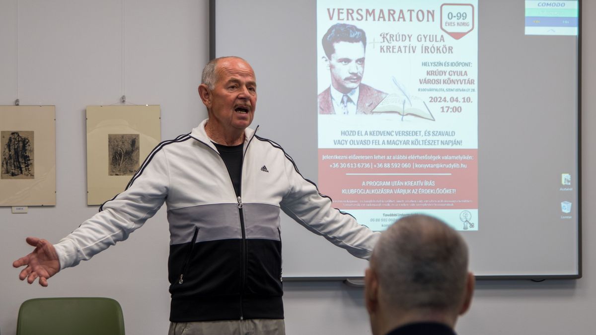 Versmaraton és kreatív írás a költészet napján Várpalotán