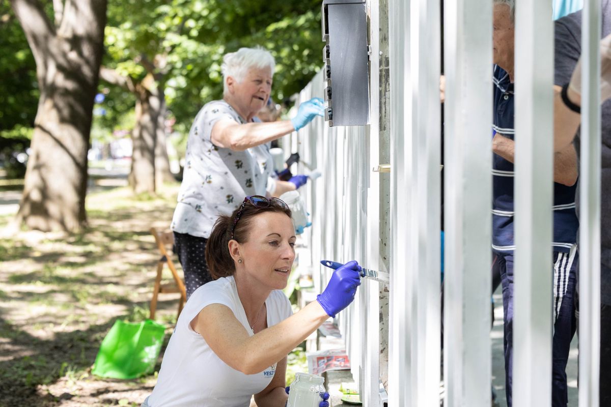 Sótonyi Mónika önkormányzati képviselő kezdeményezésére, közösségi összefogással újították fel a kerítést