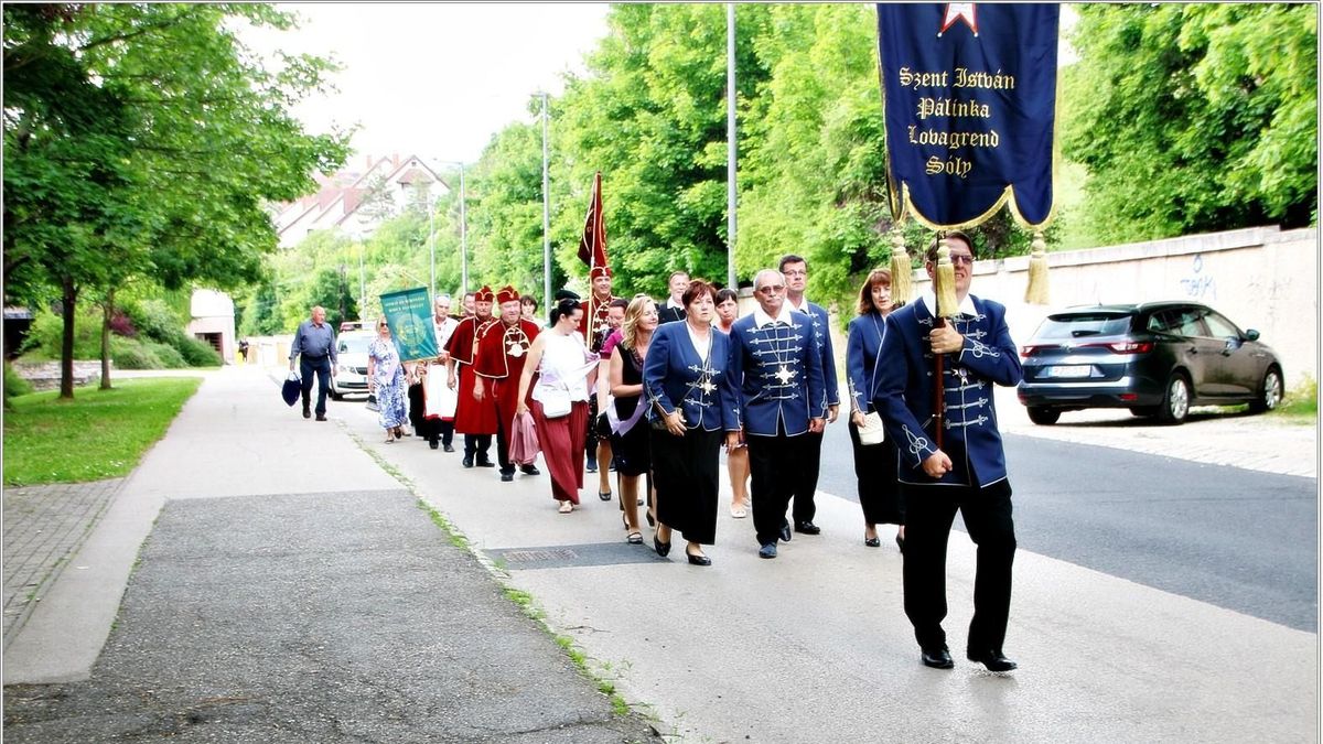 Sorban érkeztek a meghívott pálinka- és borrendek képviselői