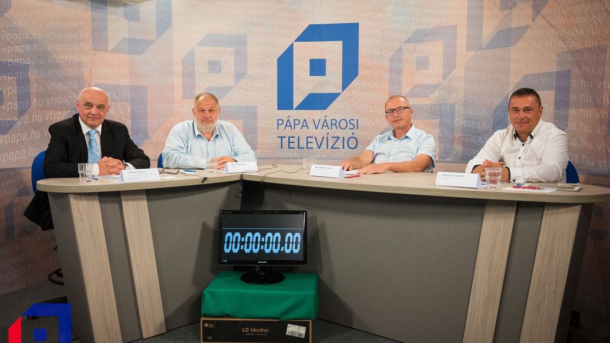 Élő adásban vitáztak a polgármesterjelöltek Pápán