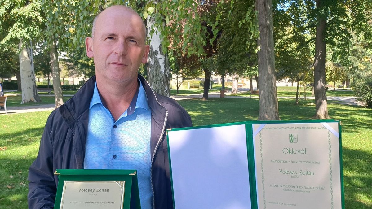 Völcsey Zoltán cége lett az év balatonfüredi vállalkozása