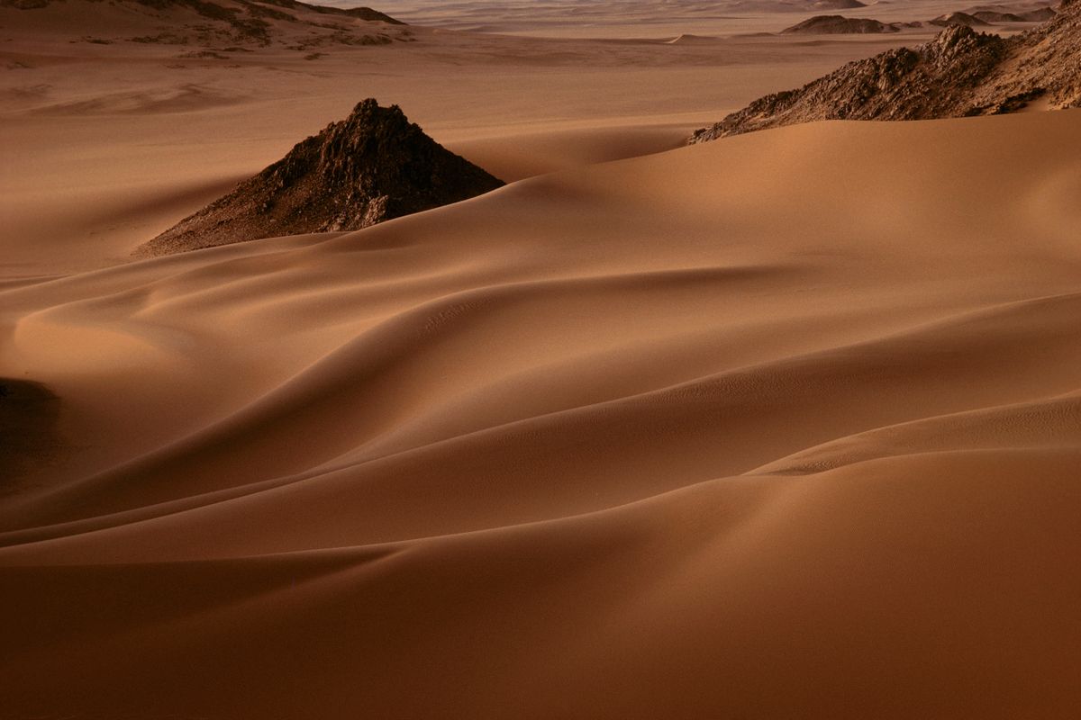 Sunset at the Border of the Air Mountains and the Tenere Desert