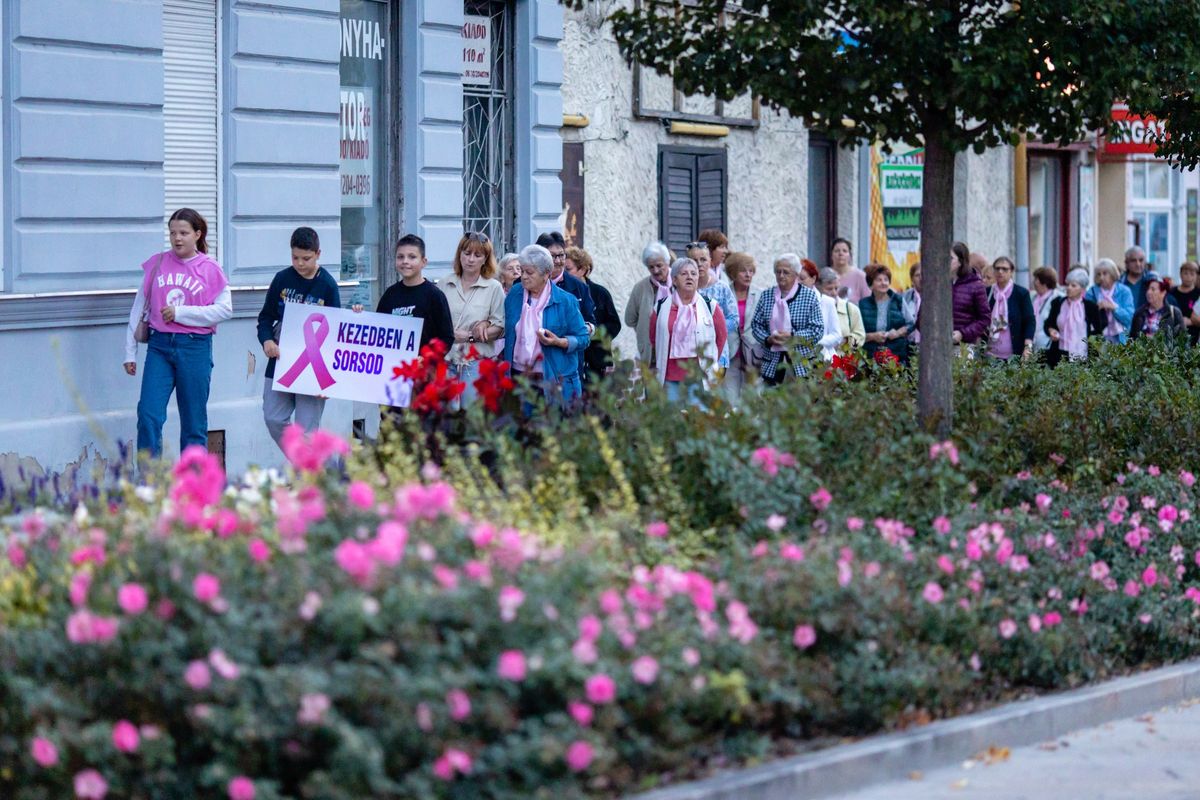 A pápai Megújulás Klub sétát szervezett, hogy felhívja a figyelmet mellrák elleni küzdelemre és a szűrés fontosságára.