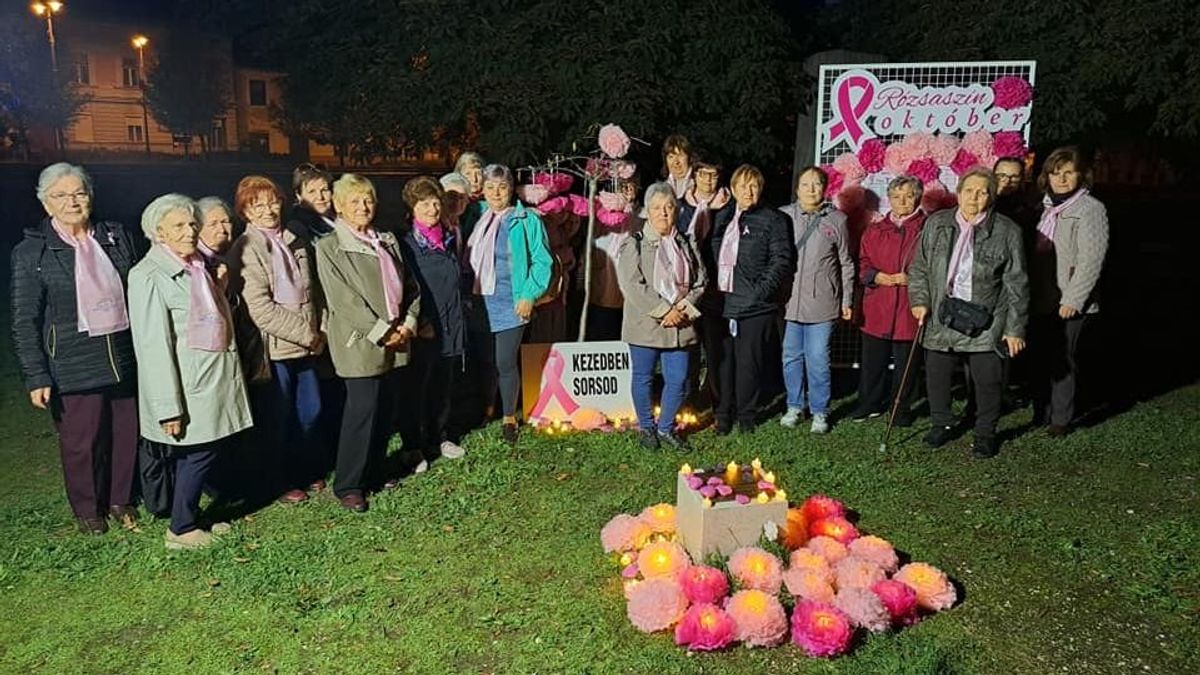 Mellrák elleni figyelemfelkeltő séta Pápán