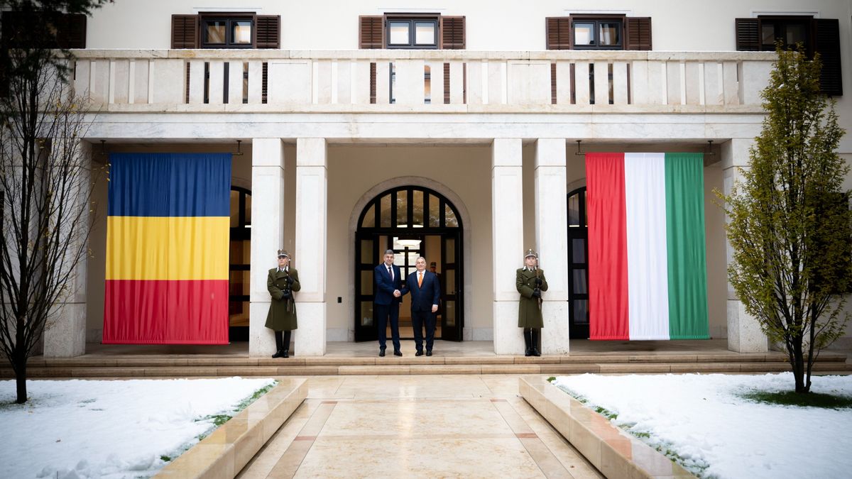 A magyar kormányfő fogadta Marcel Ciolacu miniszterelnököt