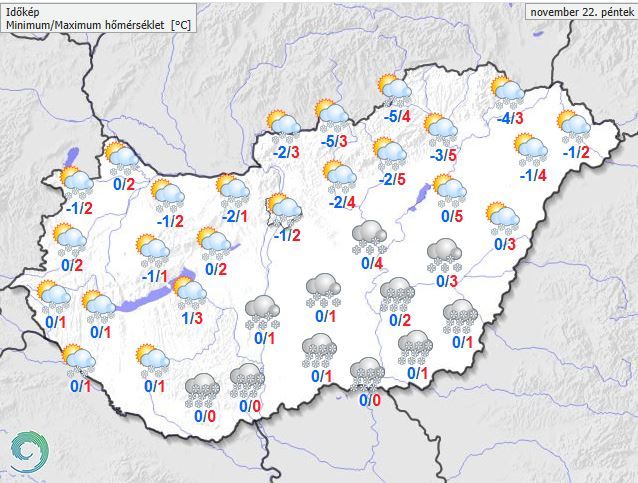 Havazás: pénteken nagy valószínűséggel havazni fog vármegyénkben is