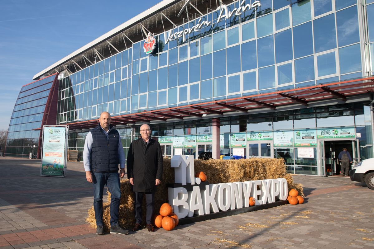 Bakony Expó: Sövényházi Balázs főszervező (balról) és Porga Gyula, Veszprém polgármestere