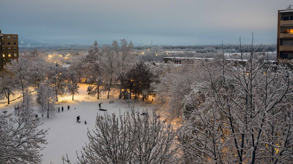 Veszprémbe is megérkezett a hó