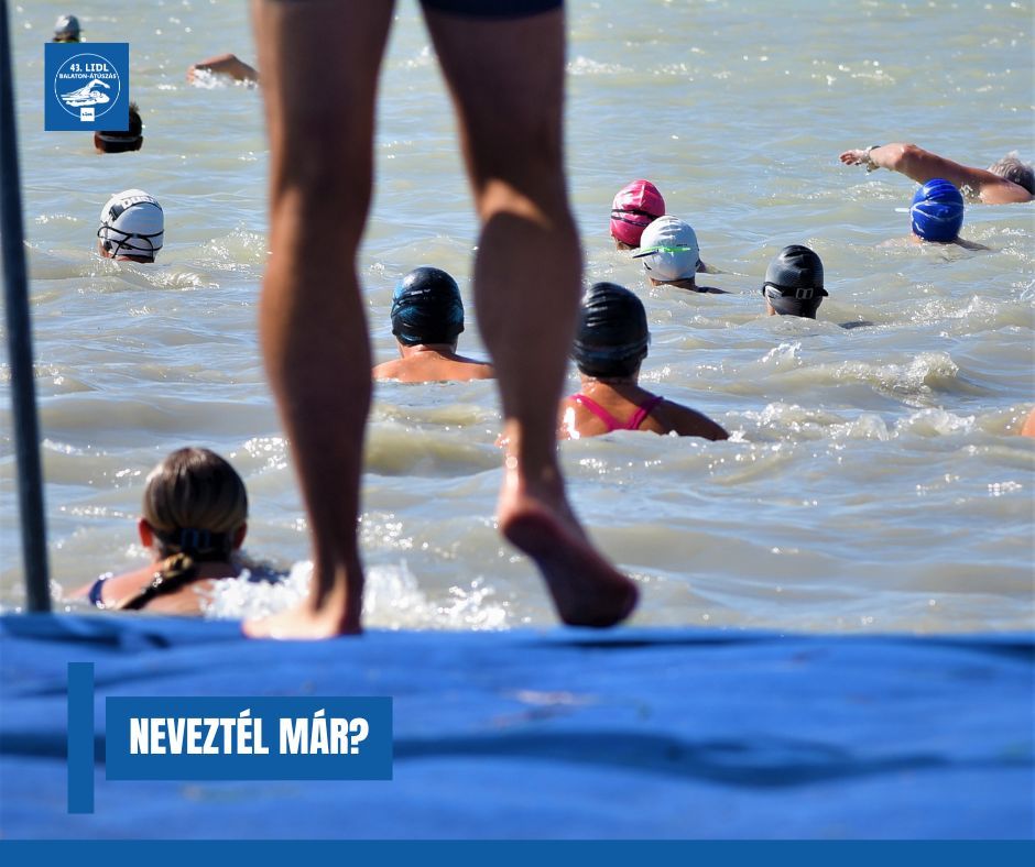 Az év egyik legnagyobb amatőr sport eseményére ingyenes felkészülést kínálnak. A Lidl Balaton-átúszás kifejezetten amatőr-, és hobbi úszóknak szóló nyíltvízi szabadidősport-esemény Fotó: Szervezők
