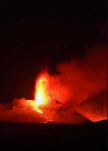 Videón a lávakitörés, újra aktív az Etna!
