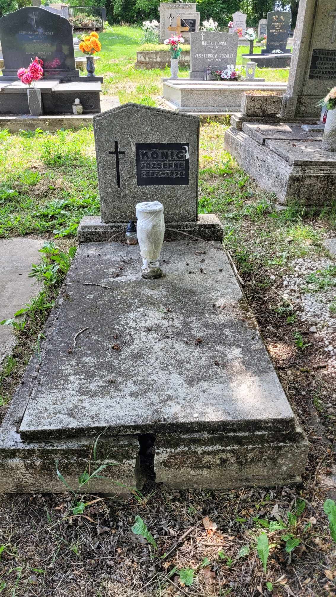 A Kinizsi-vár utolsó lakójának, Kőnig Erzsébetnek a sírja