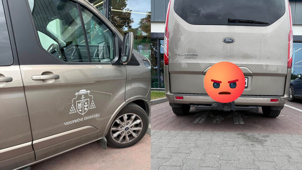 Nagy háborodást váltott ki: Családi parkoló helyre állt be a Veszprémi Érsekség kisbusza