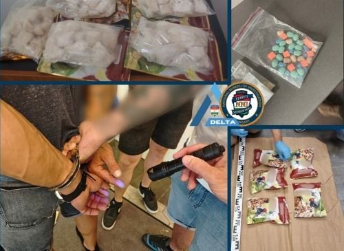 Az alutasakokat kinyitva droggyanús anyagot találtak Forrás: police.hu