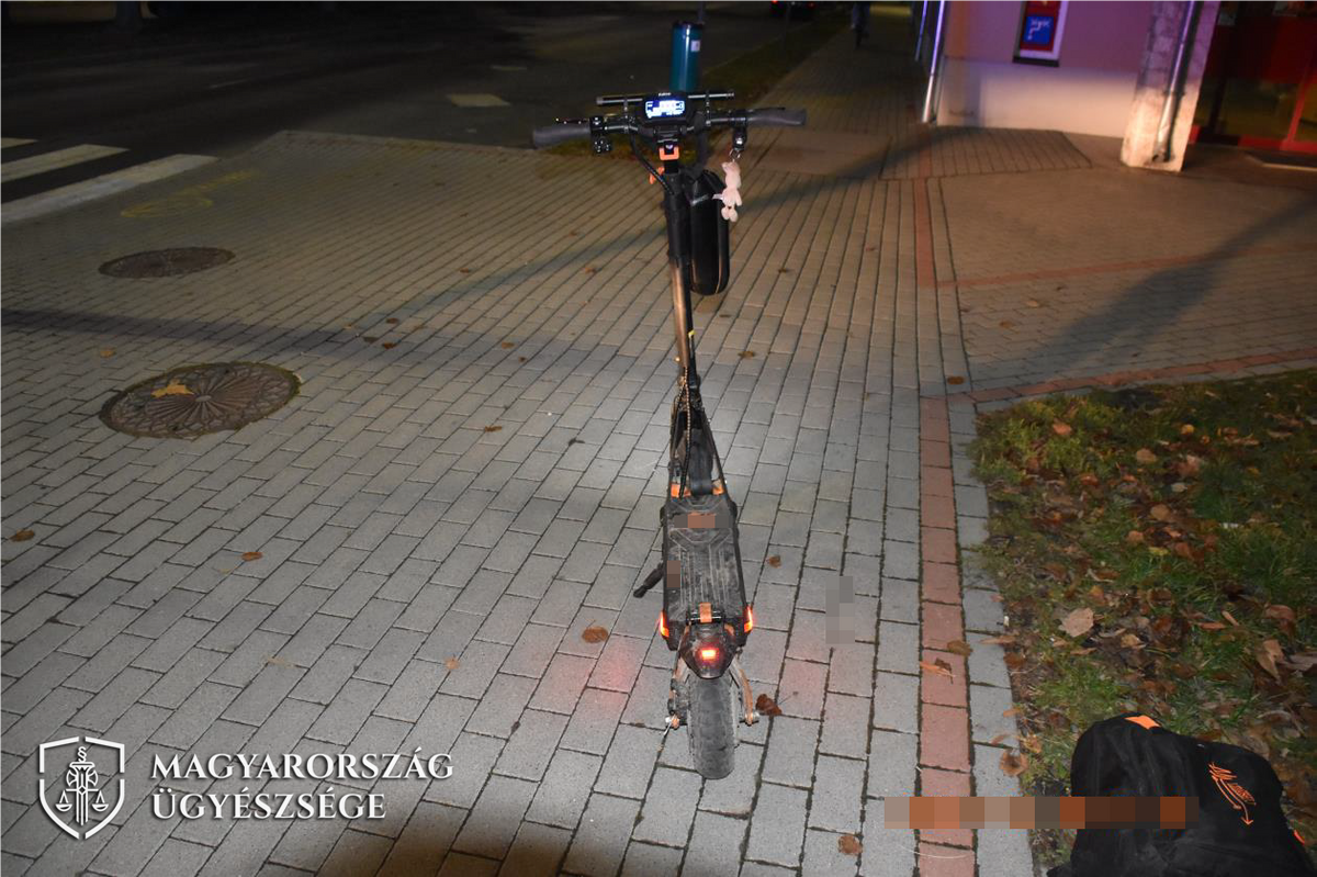 Ittasan vezette az elektromos rollert, baleset lett belőle