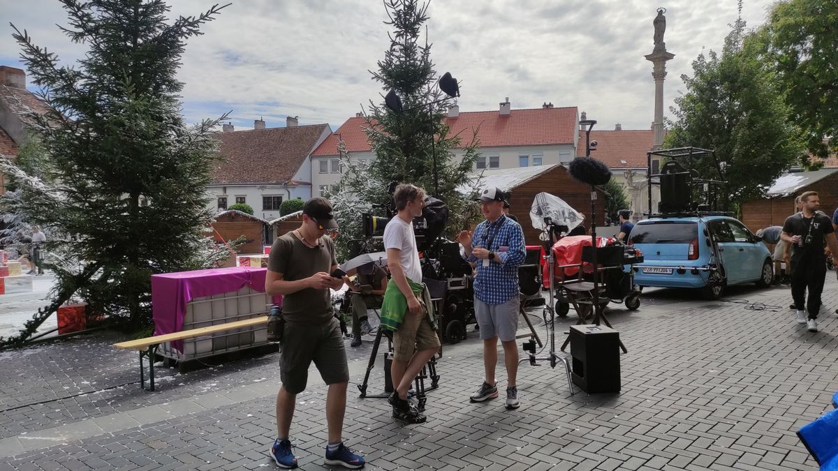 Műhóval borították be Sopron utcát egy filmforgatás kedvéért