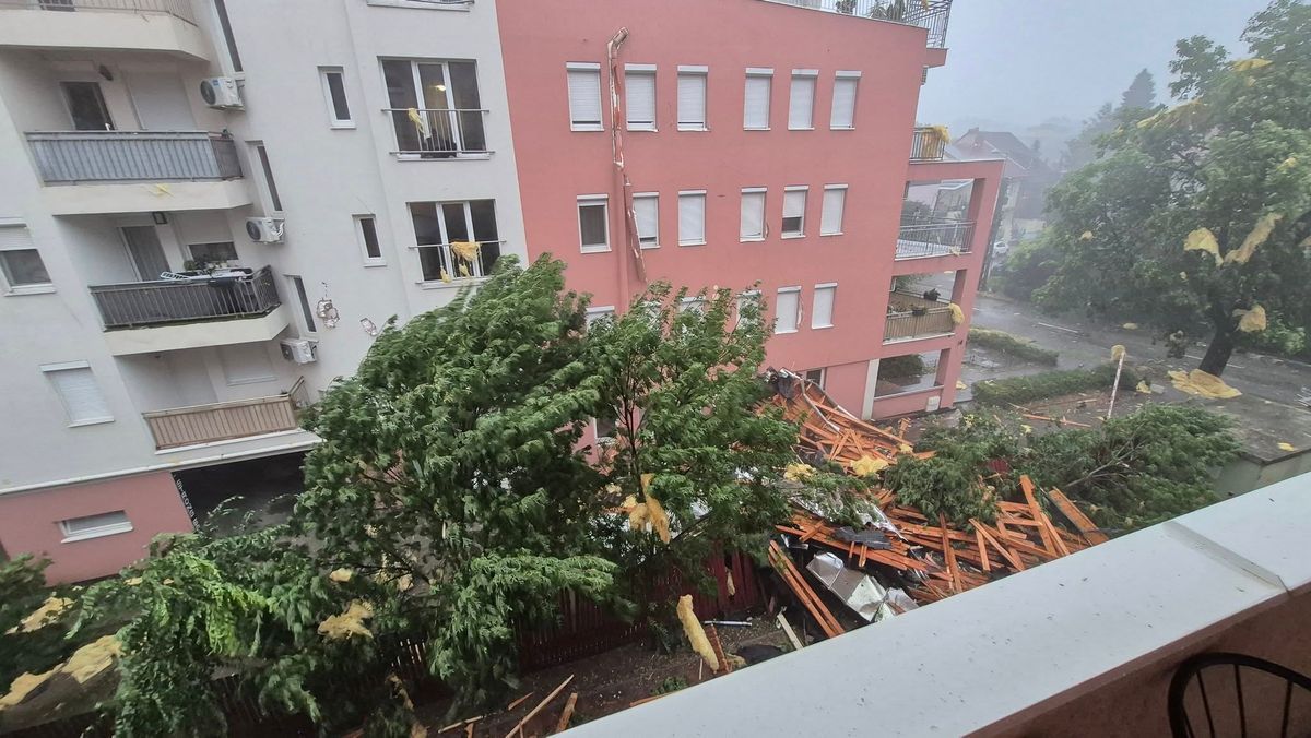 Szélvihar: Szegedet sem kímélte, megrongálódott a SZTE tetőszerkezete, ami pedig egy társasházban okozott hatalmas károkat