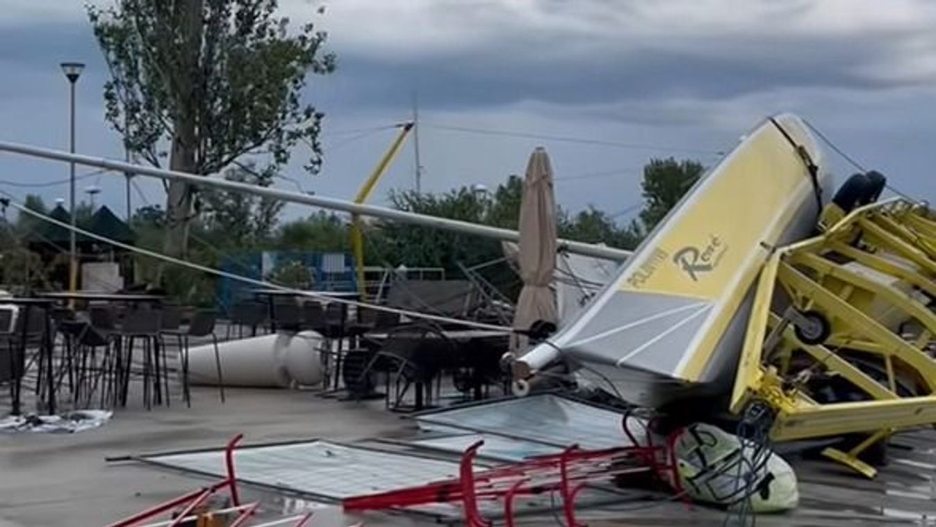 Drámai videó a a Balatonfüreden pusztító viharról, ilyet csak katasztrófafilmekben látni