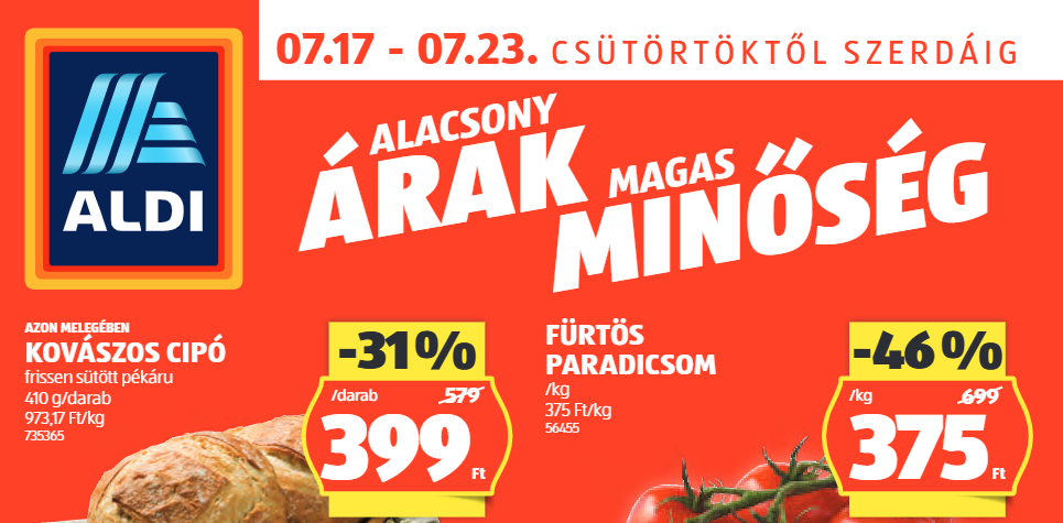Akciós hús, zöldség és gyümölcs várja a vásárlókat a Pennyben és az Aldiban, most érdemes bevásárolni. Forrás: Aldi.hu