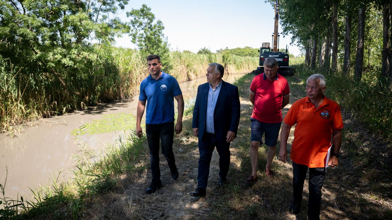 Aszályvédelmi szemlét tartott Orbán Viktor Dunapatajon (videó)