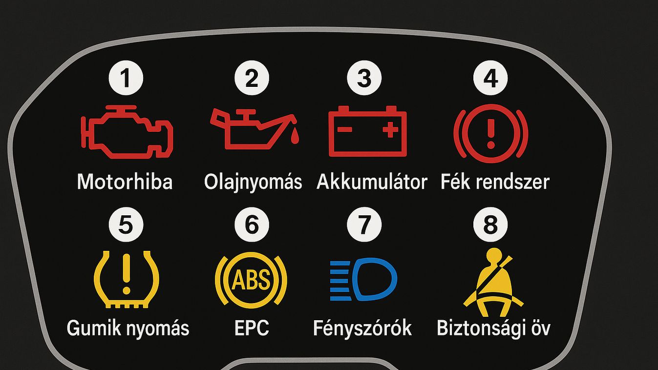Autó hibajelzések: visszajelez a műszerfal