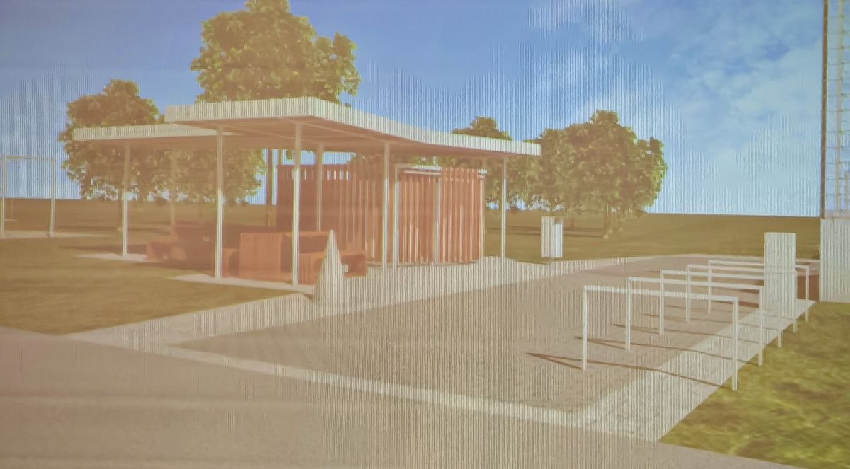 A kerékpárút-fejlesztés része egy pihenőpont létrehozása