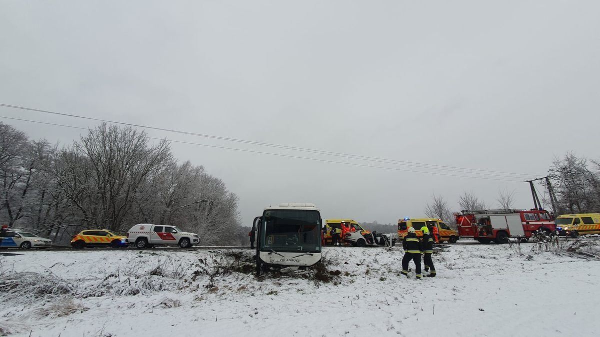 Halálos tömegszerencsétlenség történt a 82-es főúton egy bakonyi kanyarban