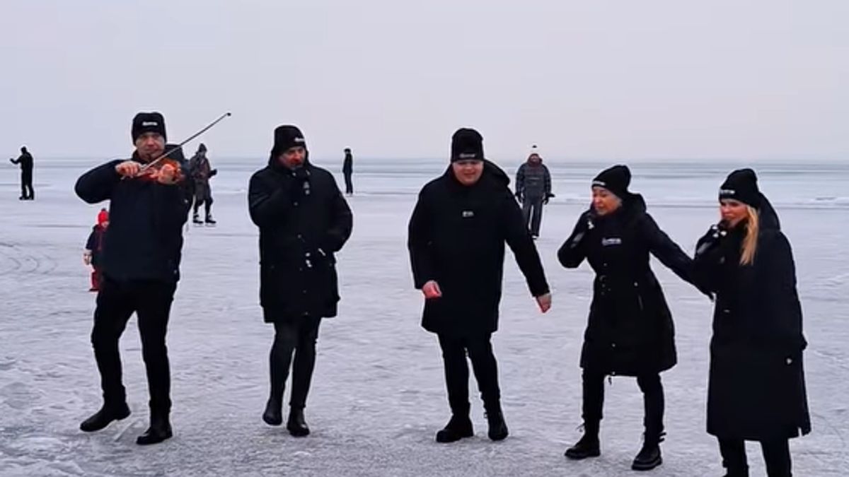 Operett szólt a befagyott Balaton jegén (videó)