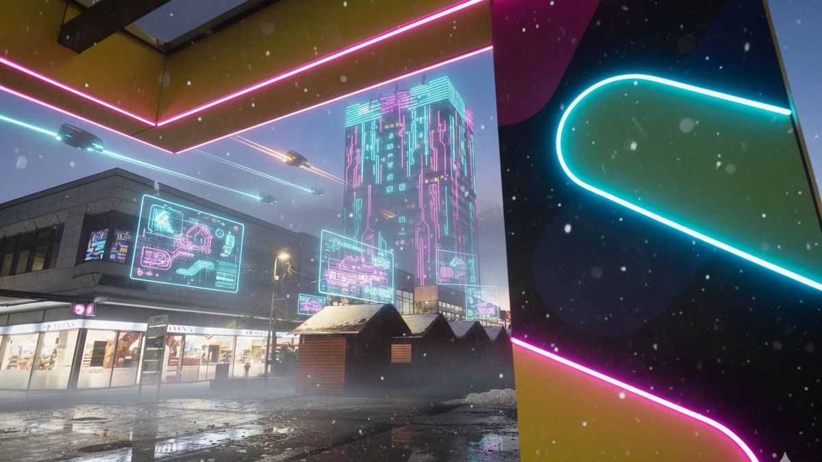 Így nézhet ki Veszprém 2077-ben: neonfényes felhőkarcolók és futurisztikus járművek (+ galéria)