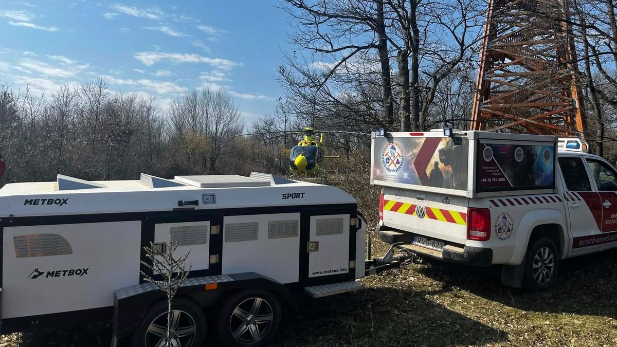Mentőhelikopter szállt le a Bakonyban: életet kellett menteni a nehéz terepen (helyszíni fotók)