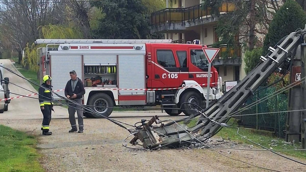 Fákat, villanyoszlopokat tarolt le a viharos szél, a Balatont is megbillentheti (+fotók)