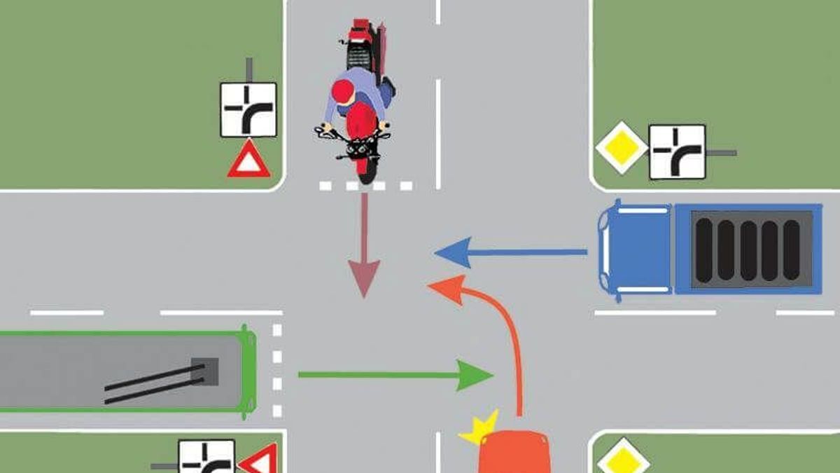 Itt egy rossz döntés is elég a balesethez – Életbevágó a helyes sorrend ebben a KRESZ-feladványban