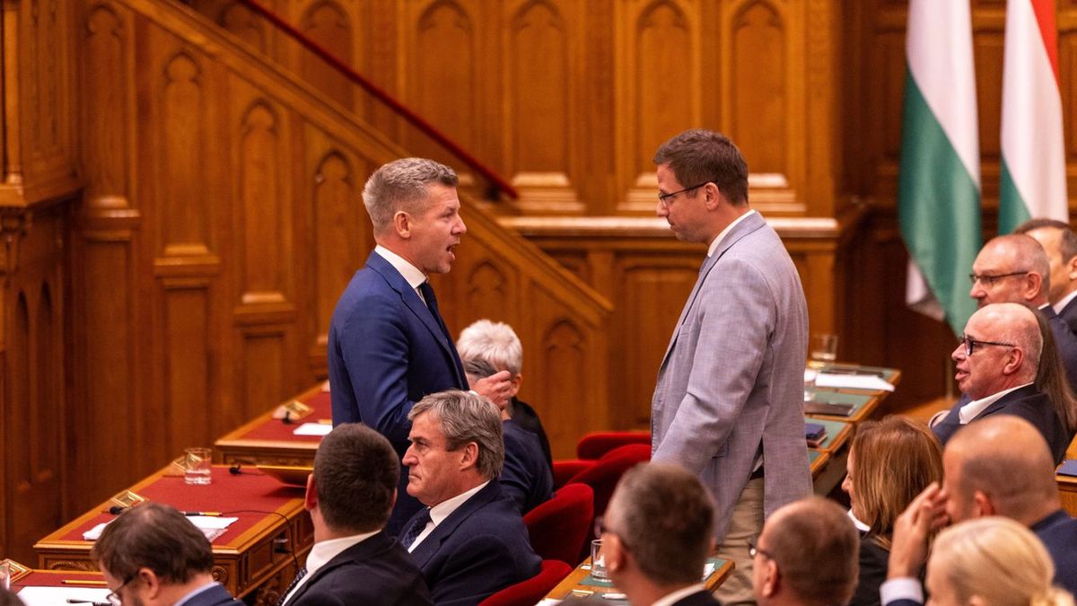 Éles csörtét folytatott Magyar Péter és Gulyás Gergely a parlamentben