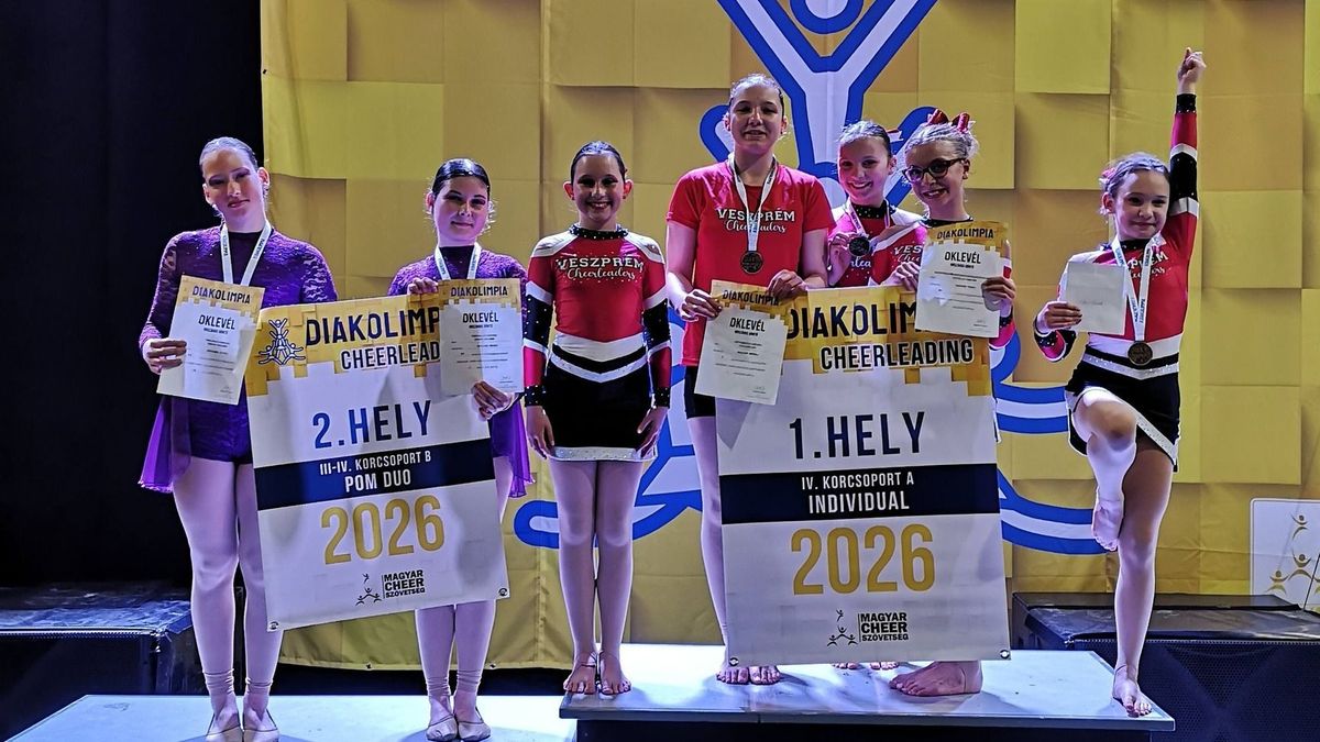 Országos döntőben szereztek érmeket a bakonyi cheerleaderek