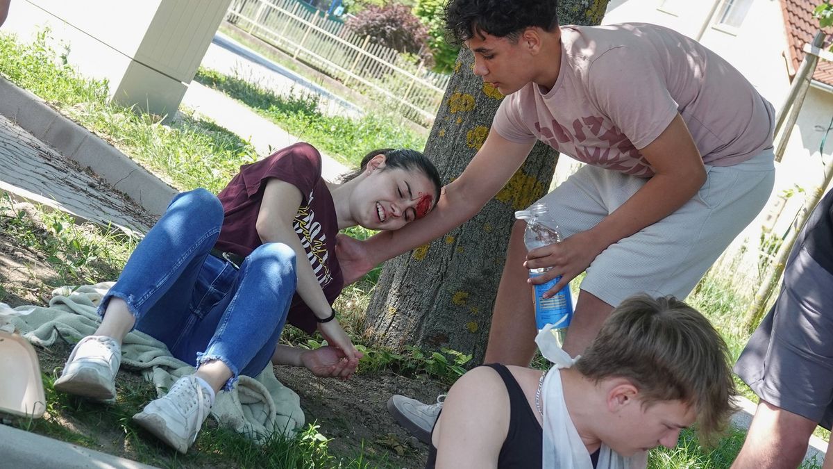 Pánik és tömegbaleset a Bakonyban – Diákok bizonyították, tudnak segíteni a bajban (galéria, videó)