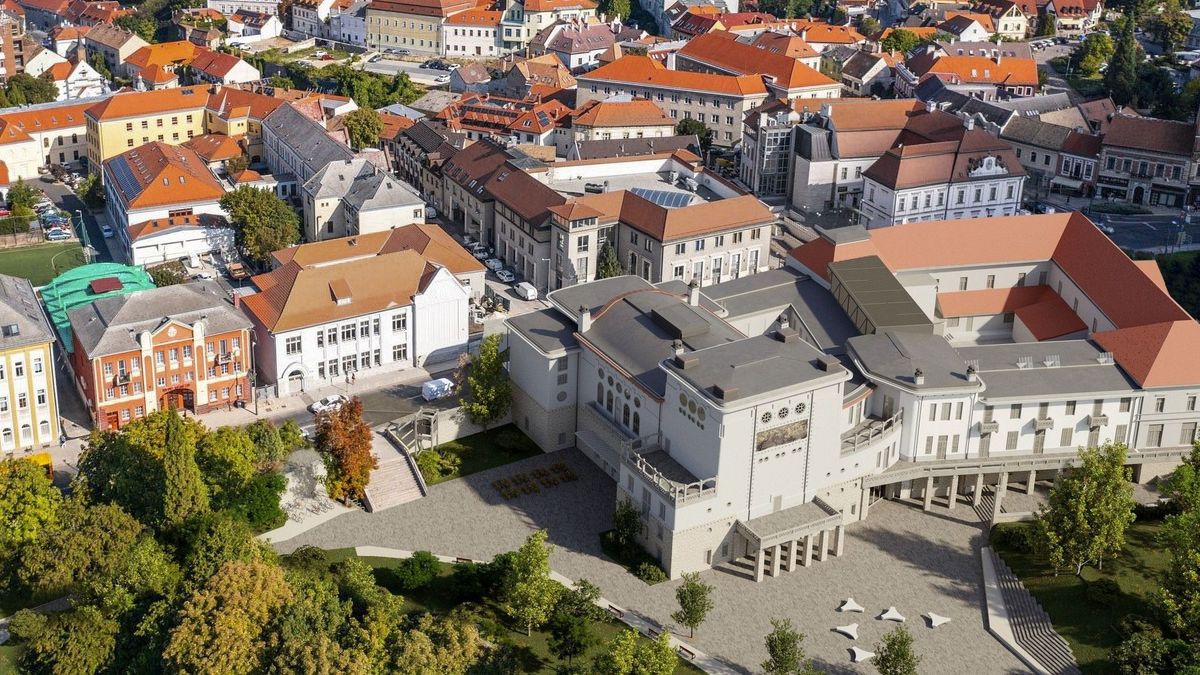 Több zöldfelület és szökőkút – színes helyszínrajzon a színház és környezetének megújítása