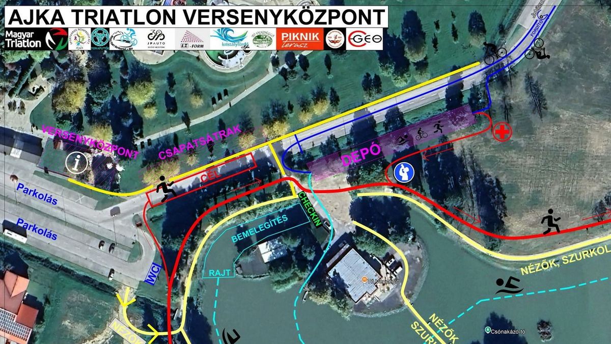 Több órás útlezárások lesznek Ajkán a hétvégi triatlon miatt
