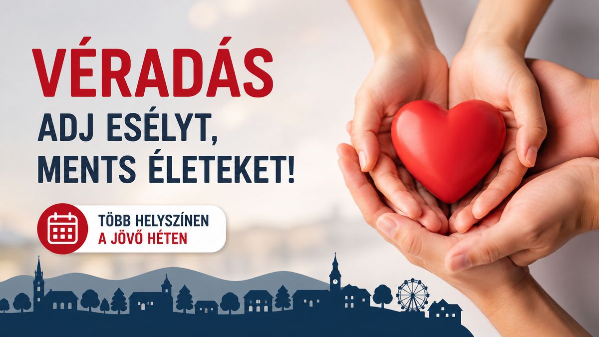 Vérre van szükség: több veszprémi településen is várják a donorokat jövő héten