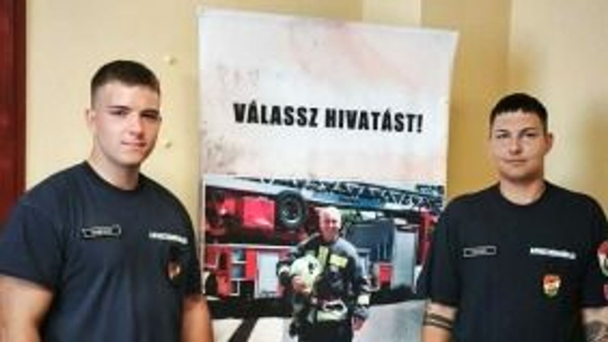 Két újonc tűzoltó kezdi meg szolgálatát Veszprém vármegyében