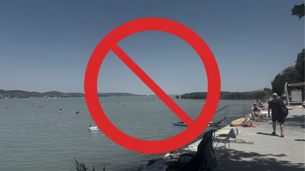 Fürdési tilalmat rendeltek el egy balatoni strandon